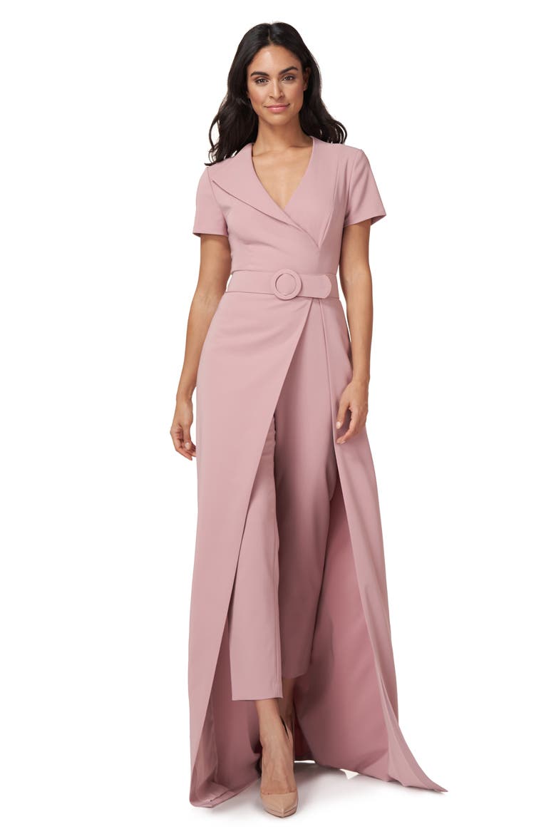 Garcelle Asymmetric Neck Maxi Romper, Alternate, color, WOOD ROSE