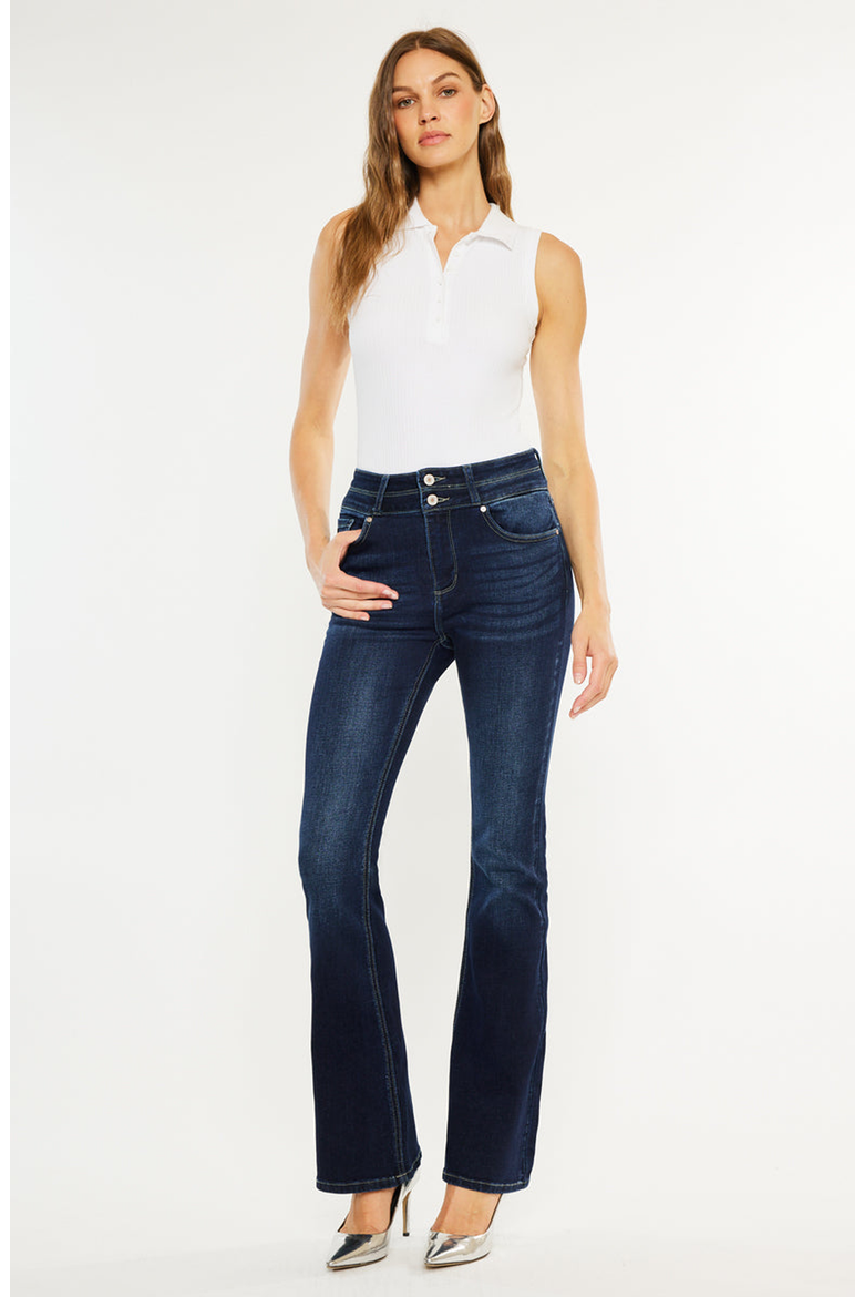 Gisella High Rise Bootcut Jeans, Alternate, color, Dark Wash