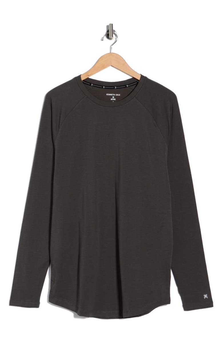 Kenneth Cole Active Stretch Long Sleeve T-Shirt, Main, color, 