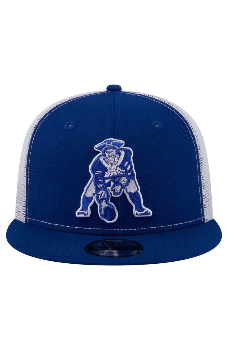 New Era Men's New Era  Royal New England Patriots Core Team 9FIFTY Trucker Snapback Hat, Alternate, color, Royal