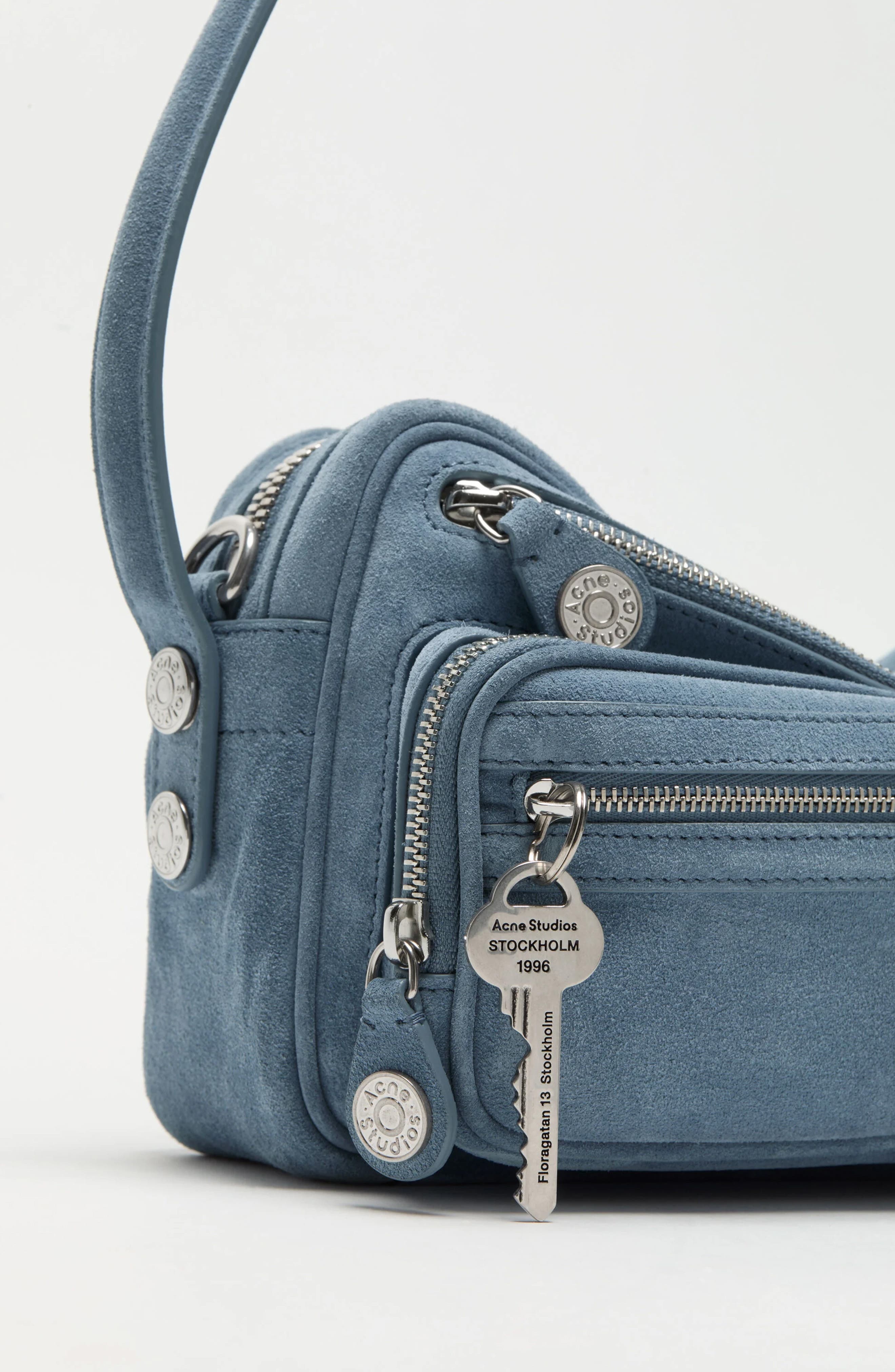 Camero Party Suede Shoulder Bag, Alternate, color, DENIM BLUE