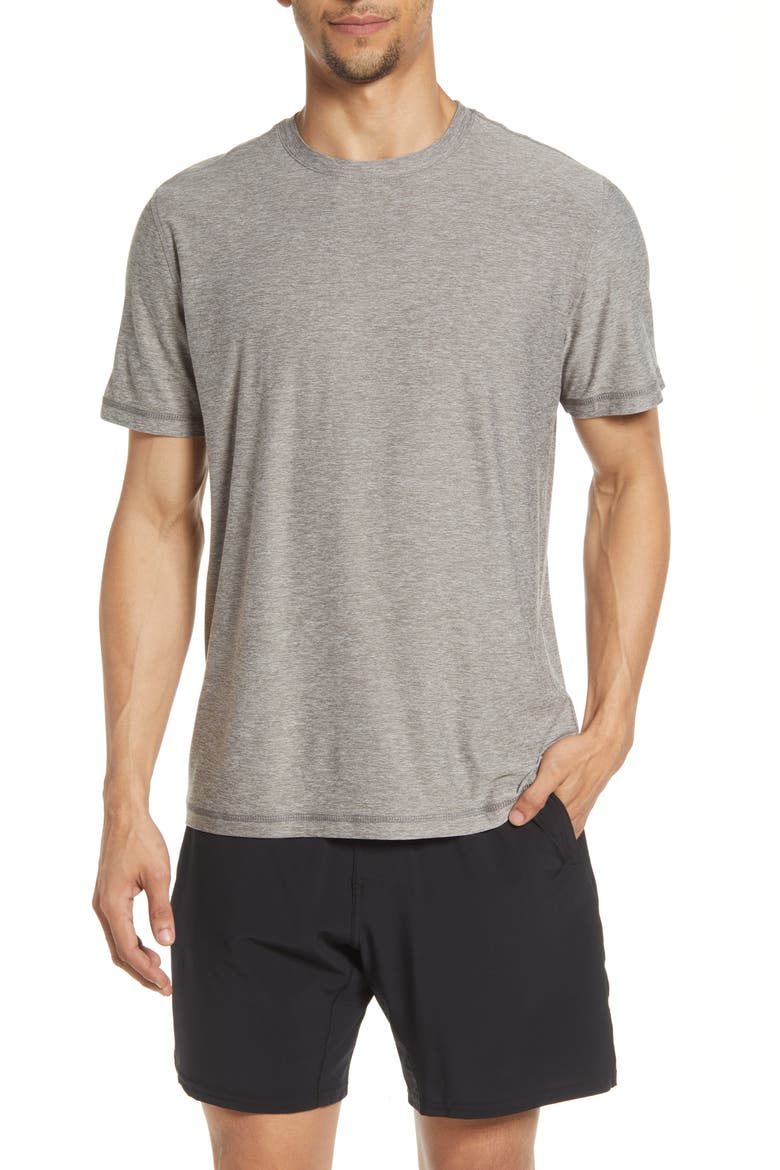 Strato Tech T-Shirt, Main, color, HEATHER GREY