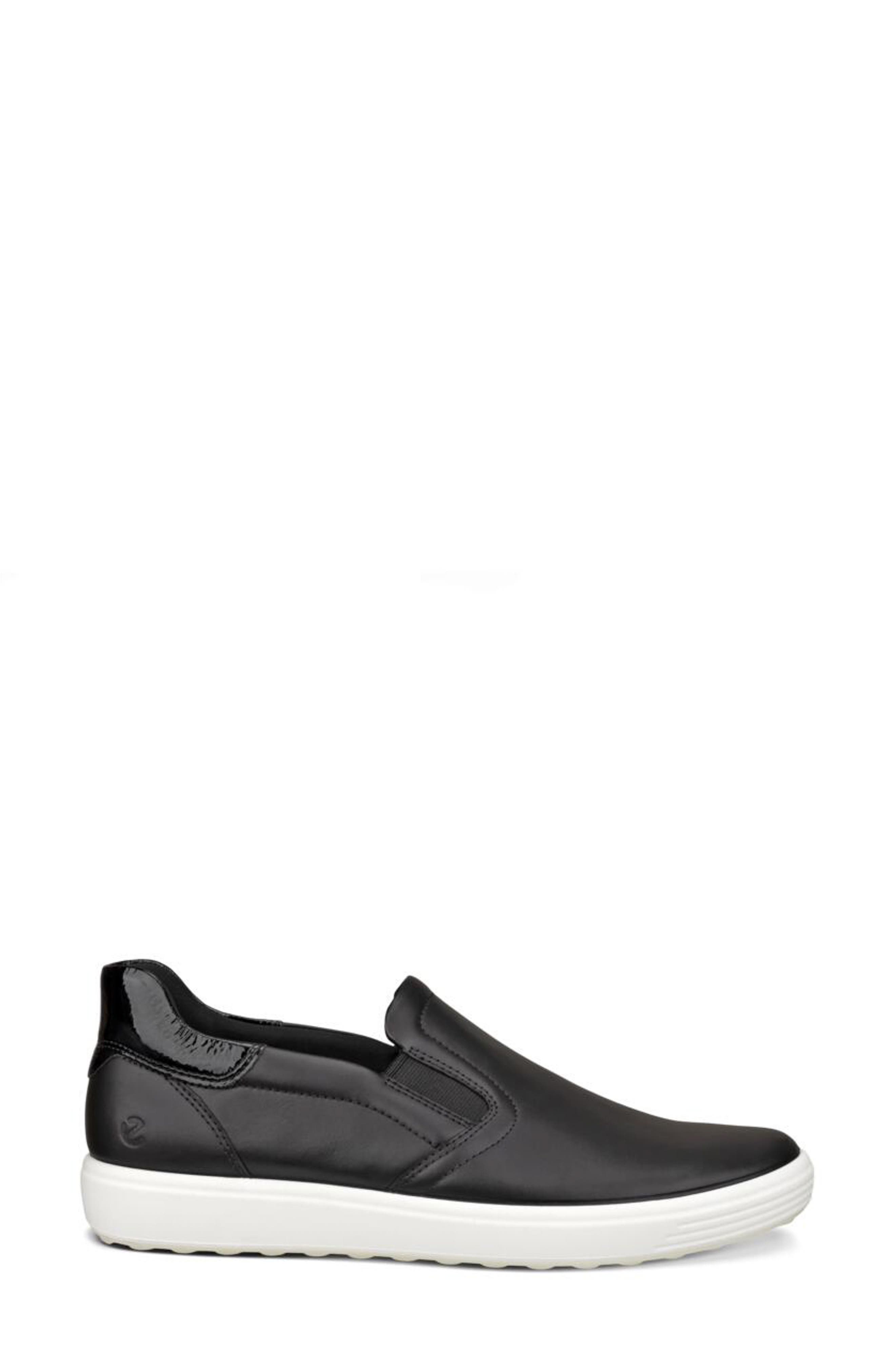 ECCO Soft 7 Slip-On Sneaker, Alternate, color, Black/ Patent Black