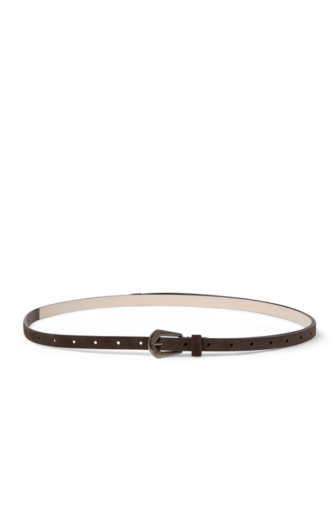 Suede slim western belt