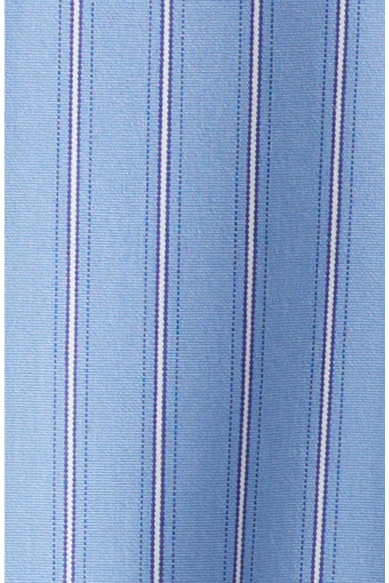 Stripe Lace Trim Poplin Button-Up Shirt, Alternate, color, BLUE STRIPE