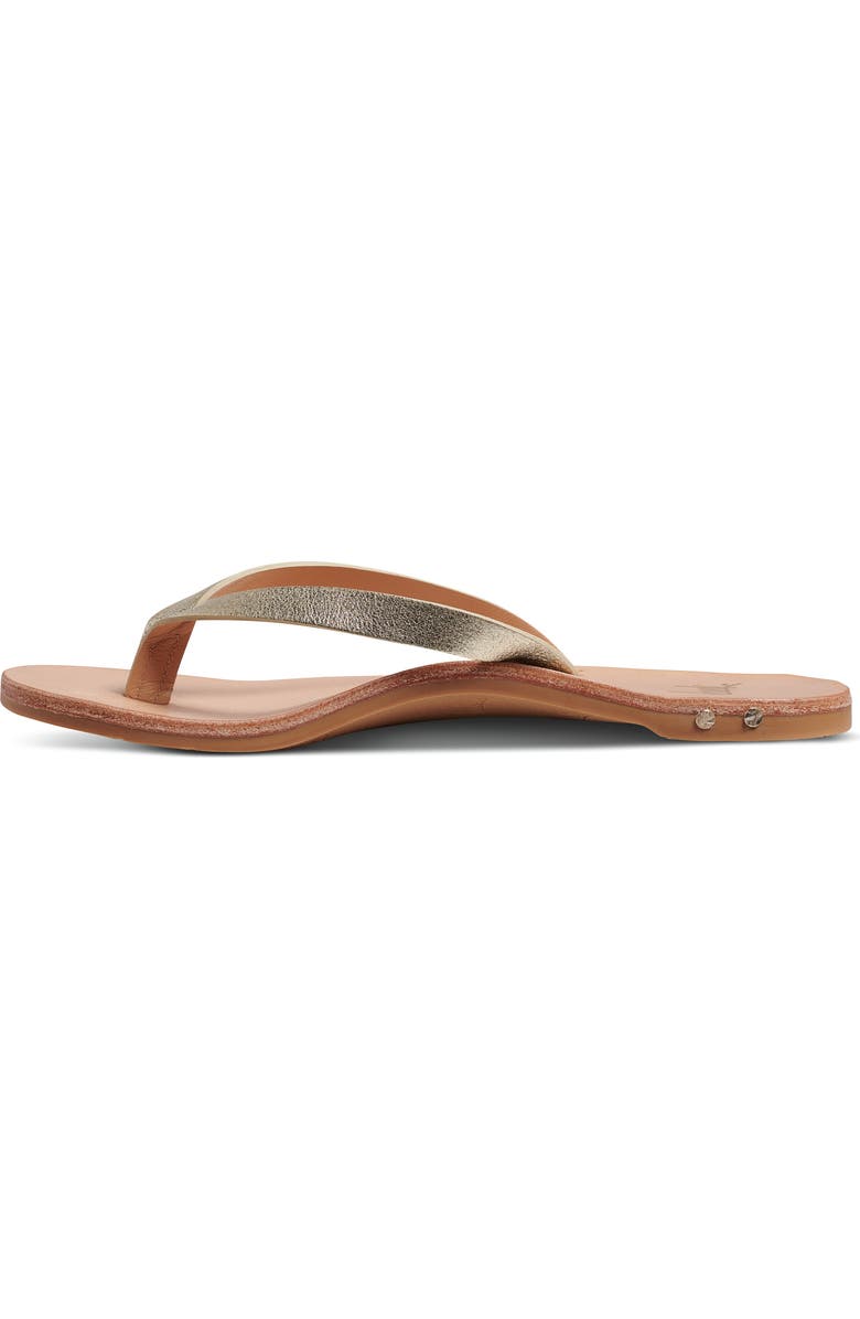 Beek Seabird Flip Flop, Alternate, color, Platinum/Honey