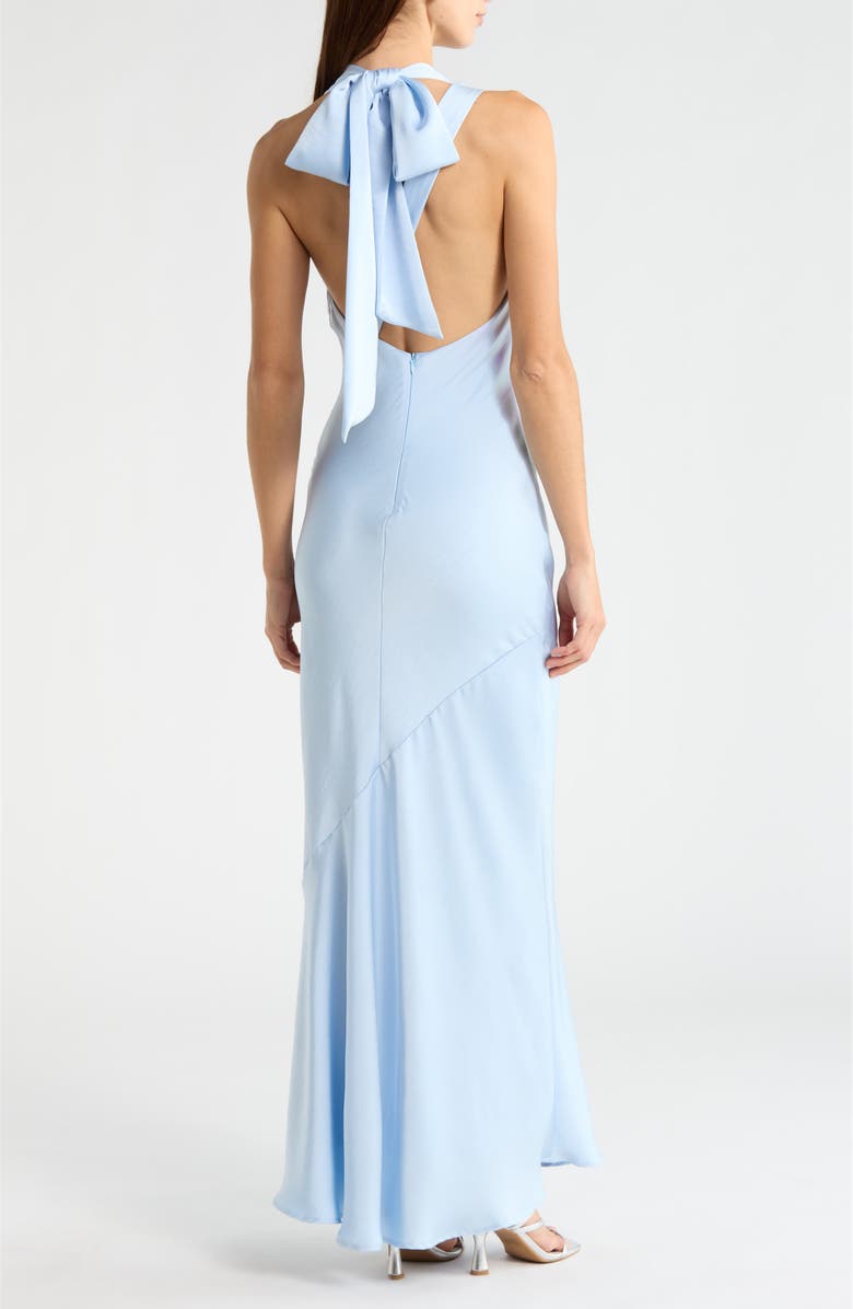 ASTR the Label Varya Cowl Neck Satin Maxi Slipdress, Alternate, color, Baby Blue