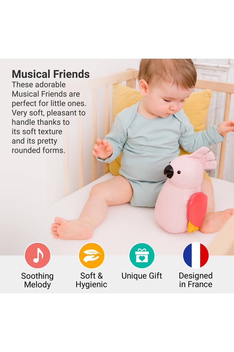 Musical Animals - Parakeet , Plush Baby Music Box, Nursery Toy, Alternate, color, Pink
