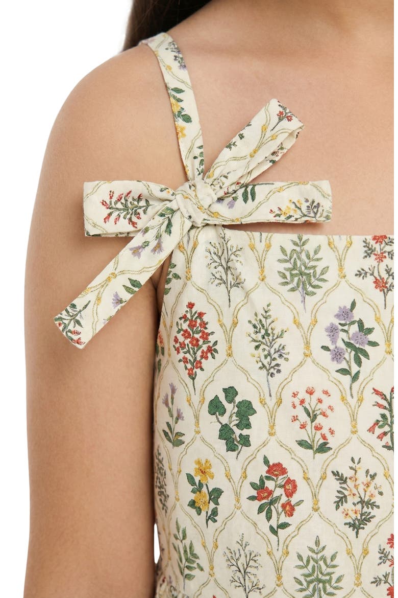 Kids' Print Cotton Poplin Dress, Alternate, color, BEIGE