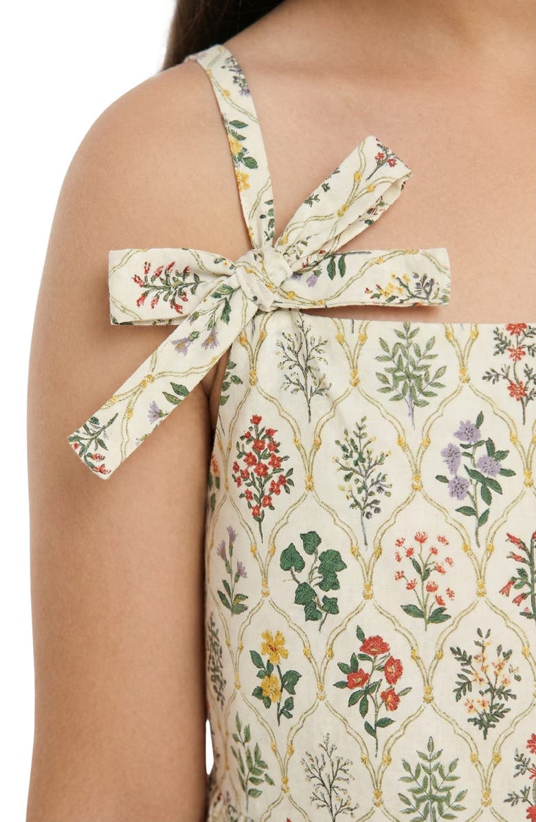 Hayden Girls Kids' Print Cotton Poplin Dress, Alternate, color, Beige