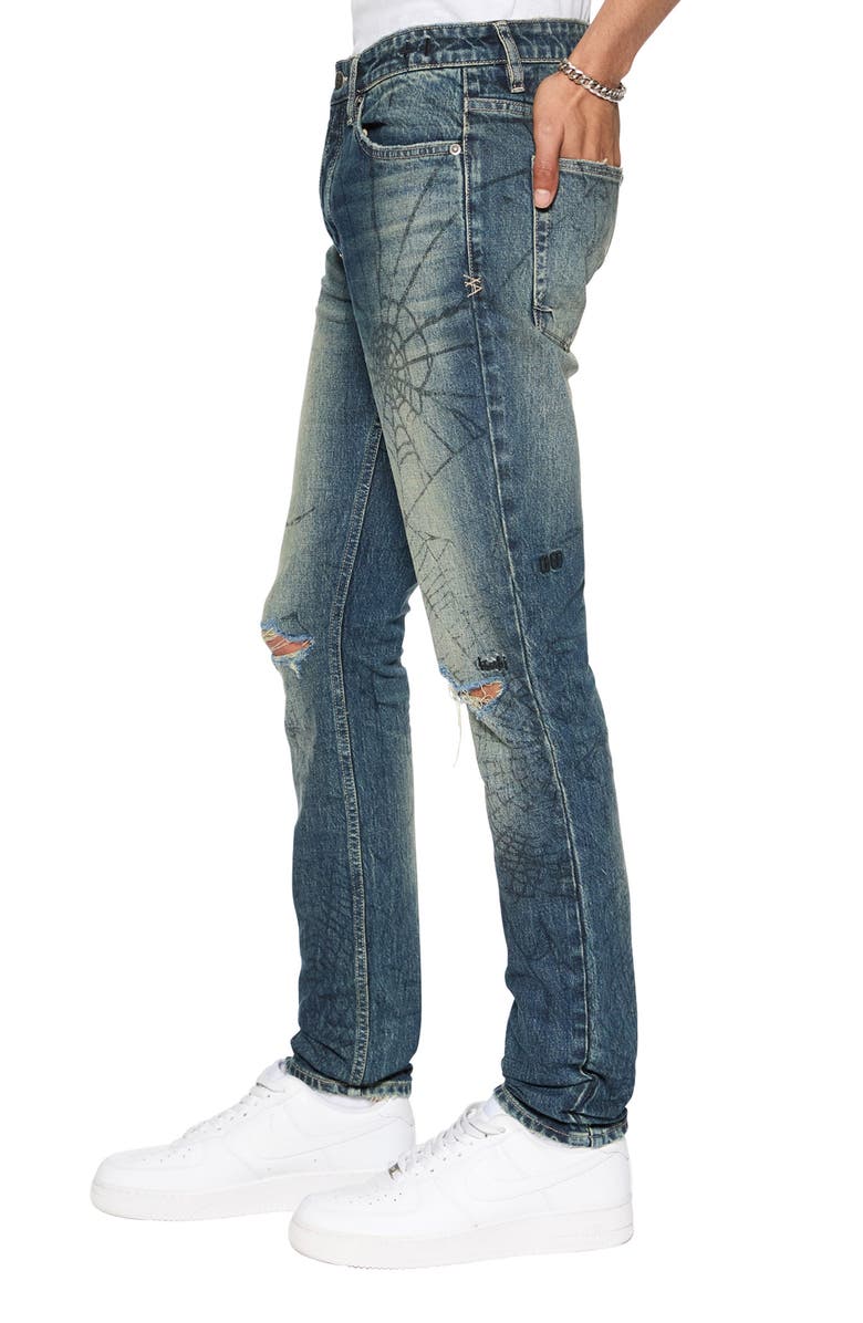 Ksubi Van Winkle Gasoline Lines Skinny Jeans, Alternate, color,