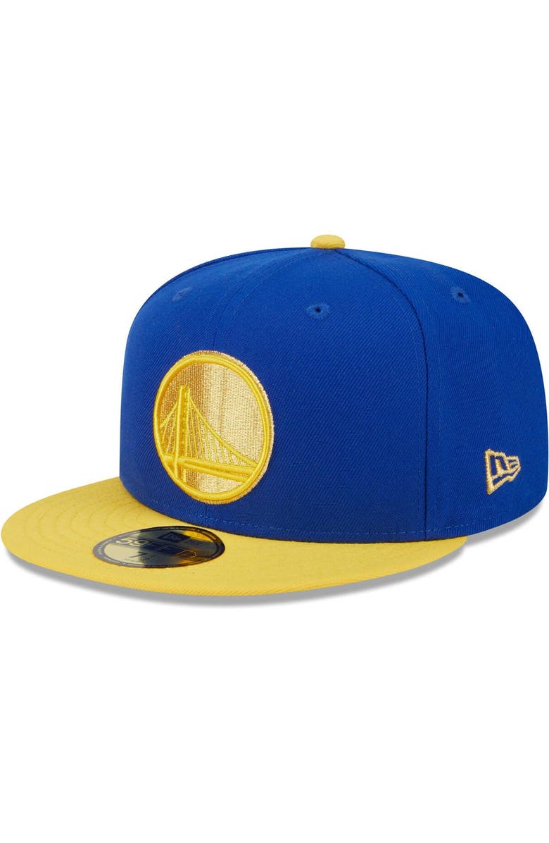 New Era Men's New Era Royal/Gold Golden State Warriors Gameday Gold Pop Stars 59FIFTY Fitted Hat, Alternate, color, Royal