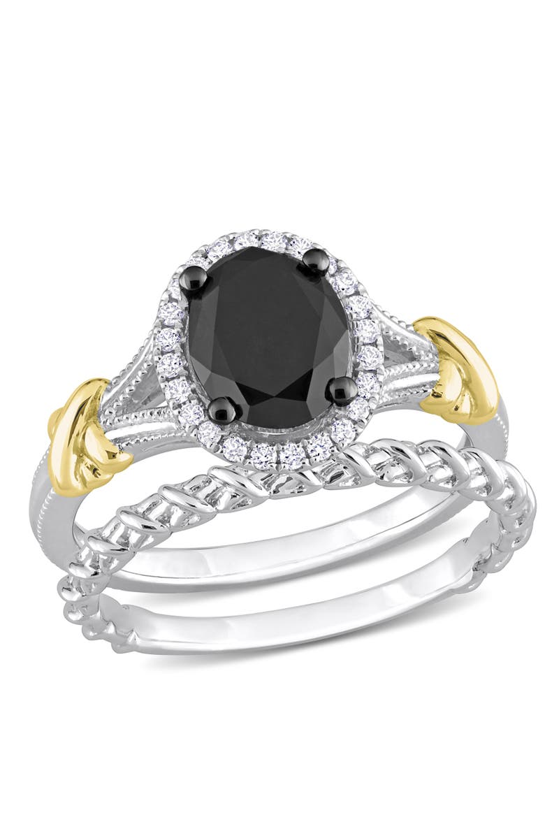 Julianna B. Diamond Oval Halo Bridal Ring Set 14k, Main, color, 