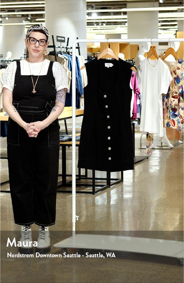 Seamed Denim Minidress, sales video thumbnail