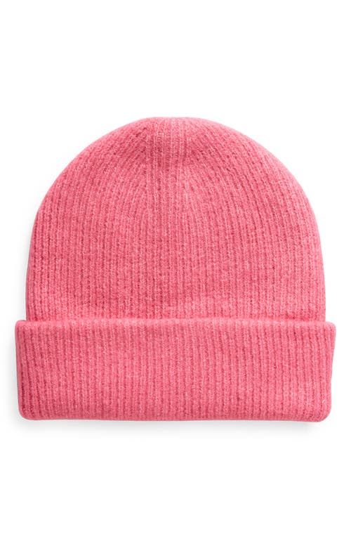 NATASHA Rib Cuff Beanie in Fuchsia 