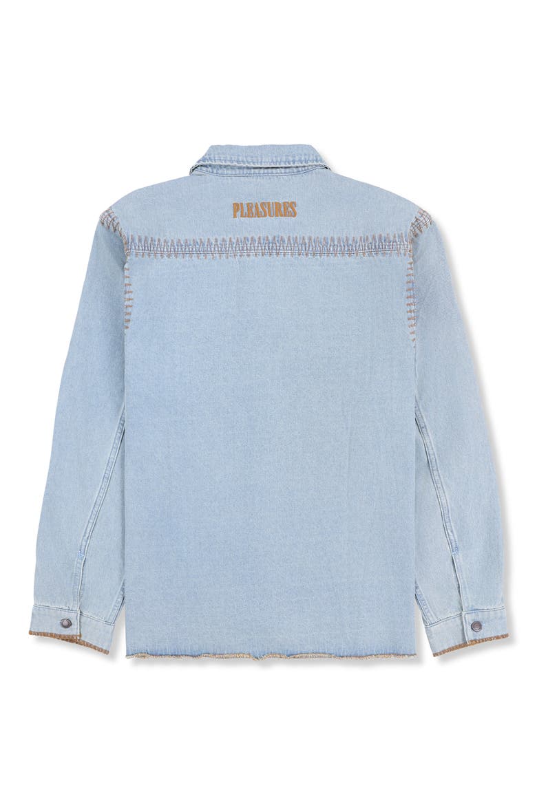 Fortress Denim Button-Up Shirt, Alternate, color, WASHED INDIGO