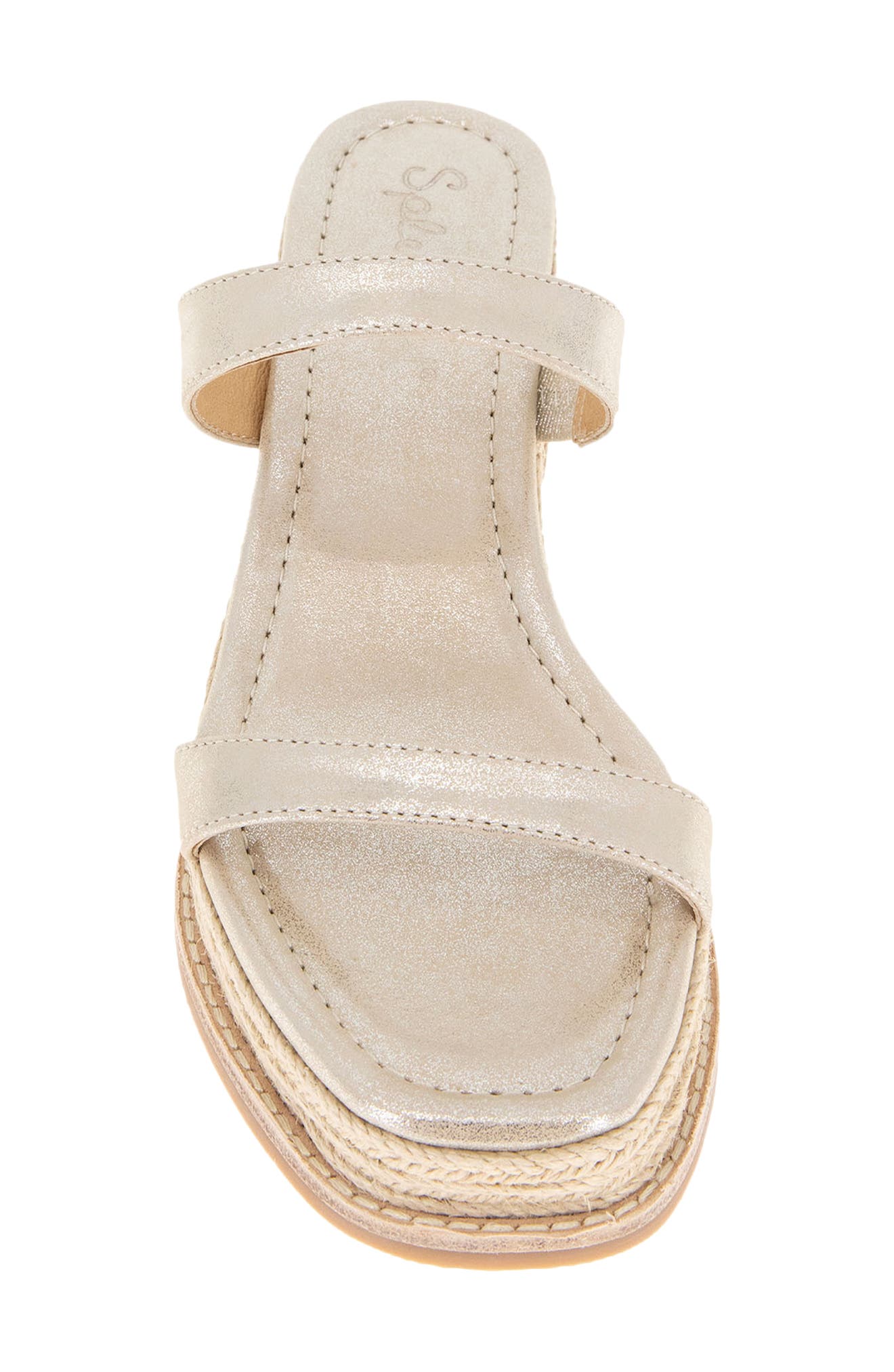 Diya Espadrille Platform Wedge Slide Sandal, Alternate, color, CHAMPAGNE