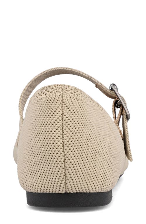 Mia Brita Knit Mary Jane Ballet Flat In Sand/black
