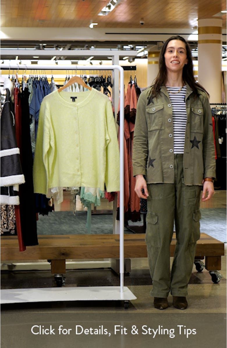 Fuzzy Crewneck Cardigan, sales video thumbnail