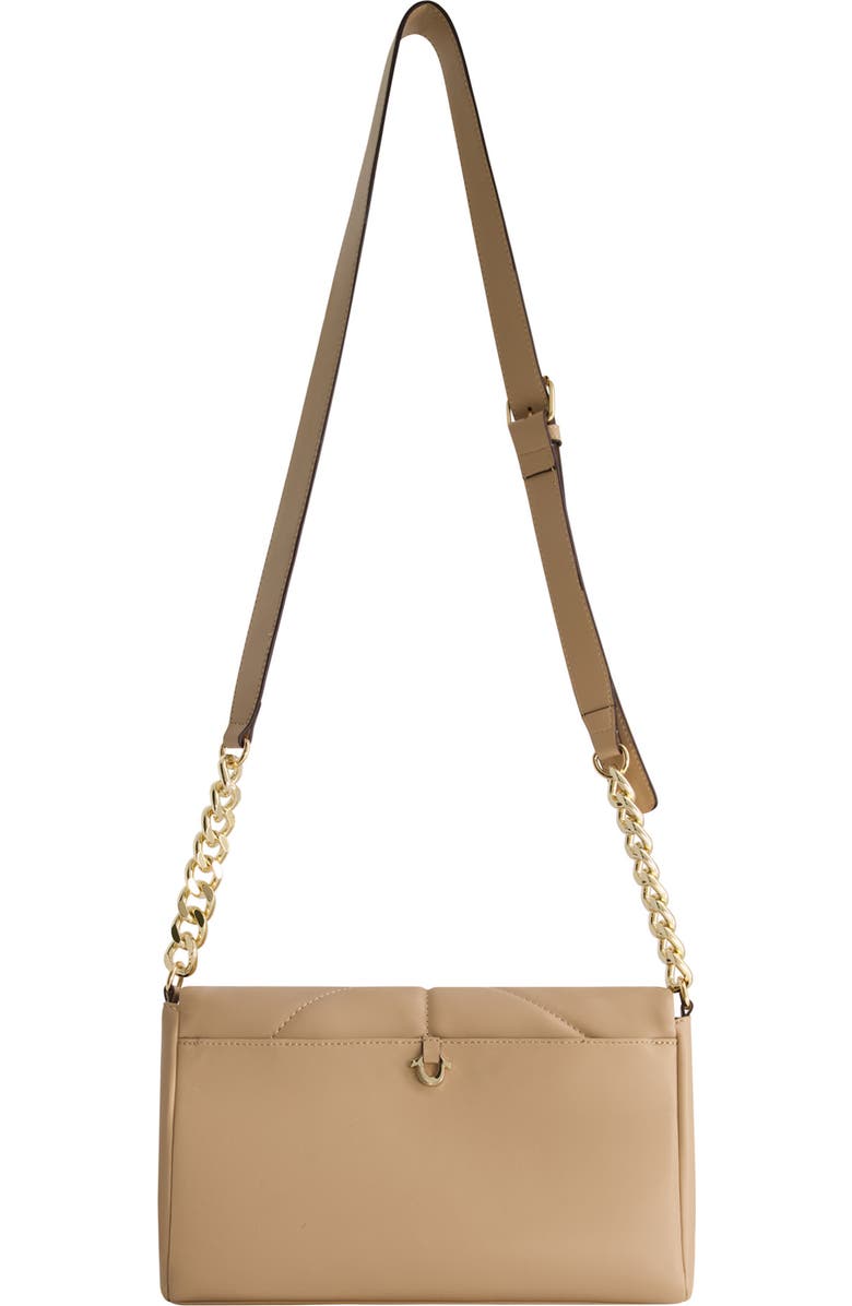 True Religion Brand Jeans Quilted Logo Crossbody Bag, Alternate, color, Camel
