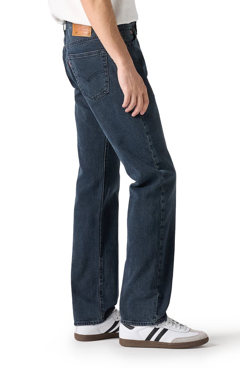 Levi's<sup>®</sup> 501<sup>®</sup> Original Straight Leg Jeans, Alternate, color, Blue Black Stretch