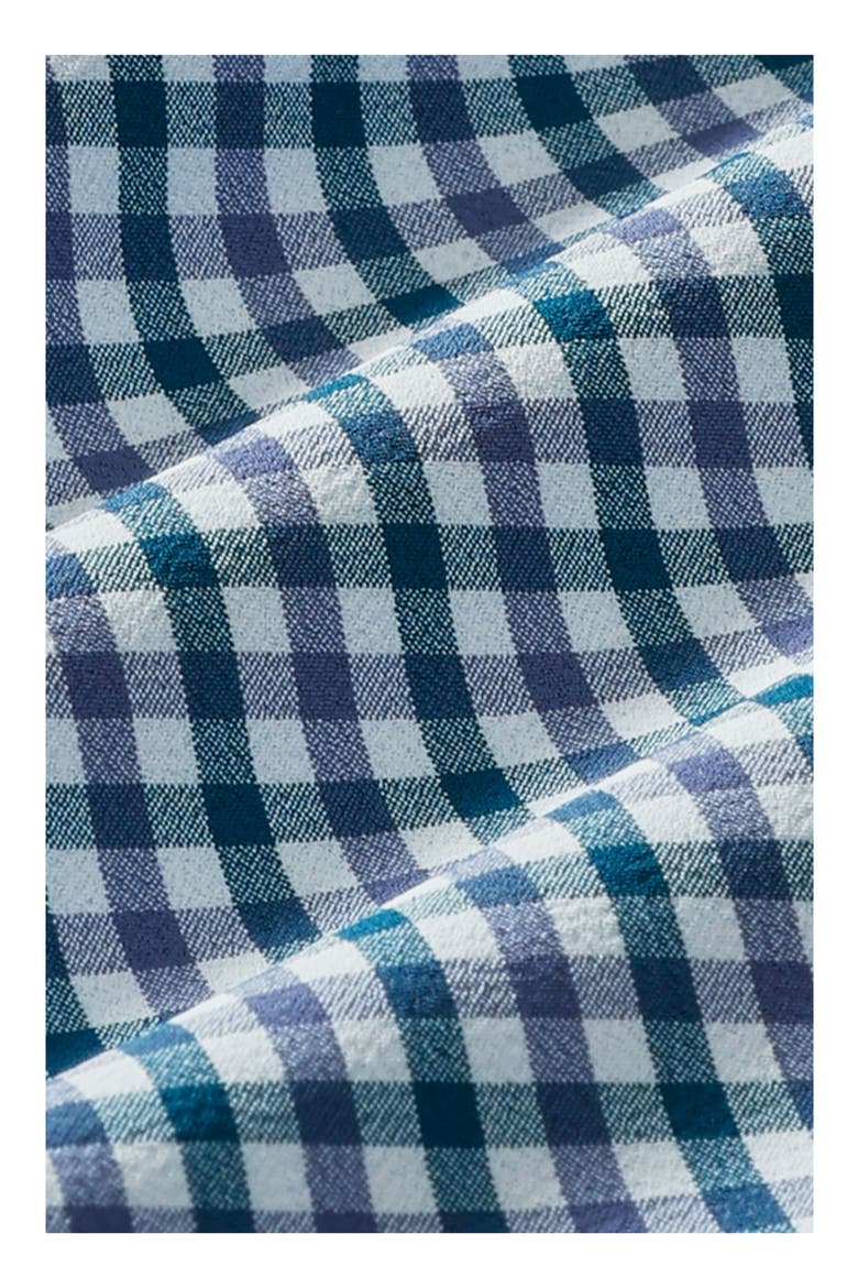 Leeward Trim Fit Performance Button-Up Shirt, Alternate, color, DARK TEAL HUDSON PLAID
