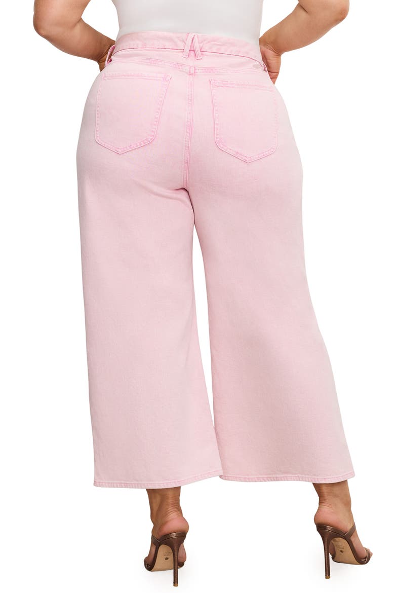 Good Waist Crop Palazzo Jeans, Alternate, color, MINERALROSEQUARTZ001