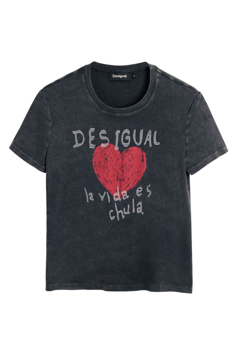 Heart Cotton Graphic T-Shirt, Alternate, color, ANTHRACITE GRAY