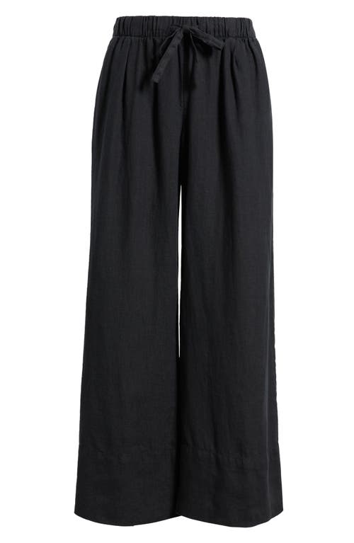 Caslonr Caslon(r) Wide Leg Linen Pants In Black