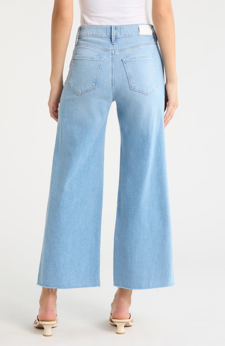 PAIGE Anessa Raw Hem Wide Leg Jeans, Alternate, color, Santorini Sky