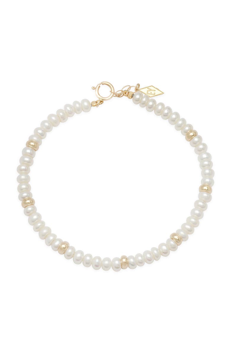 ELLIOT YOUNG 14K GOLD GEMSTONE HEALING BRACELET, Main, color, White