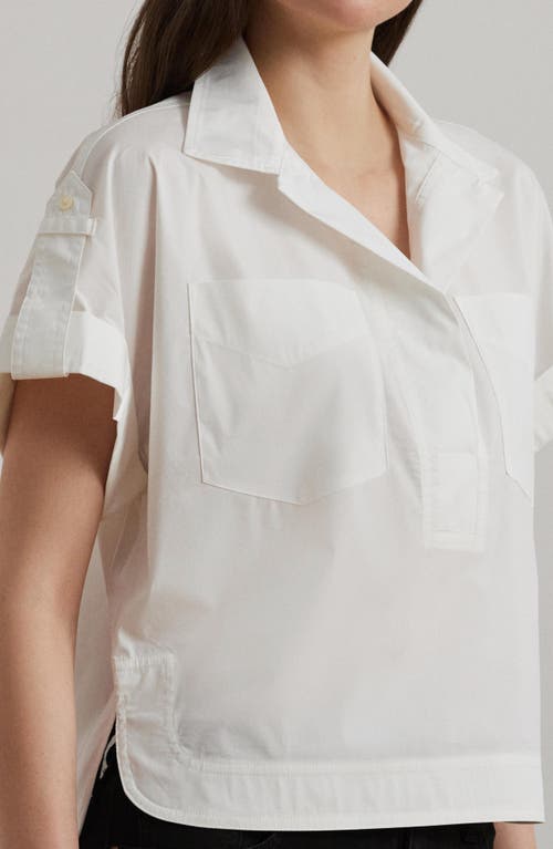 RALPH LAUREN LAUREN RALPH LAUREN COTTON BLEND CAMP SHIRT