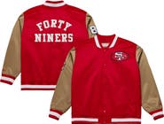 Mitchell & Ness Men's Mitchell & Ness Scarlet/Gold San Francisco 49ers 80th Anniversary Heavyweight Satin Full-Snap Jacket