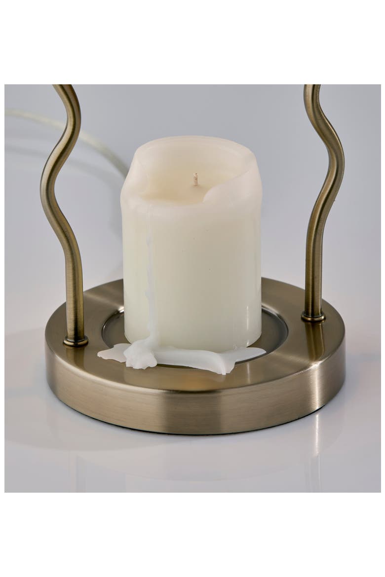 Chiara Candle Warmer Lamp, Alternate, color, ANTIQUE BRASS