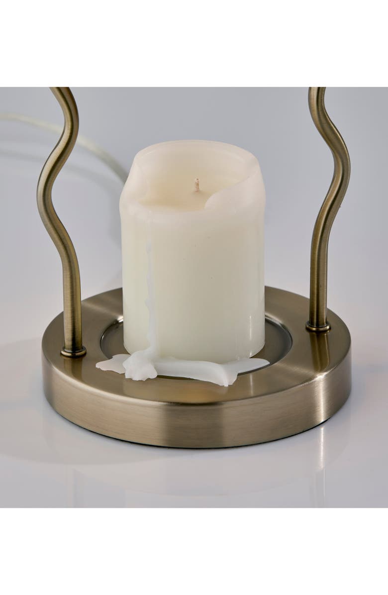 ADESSO LIGHTING Chiara Candle Warmer Lamp, Alternate, color, Antique Brass