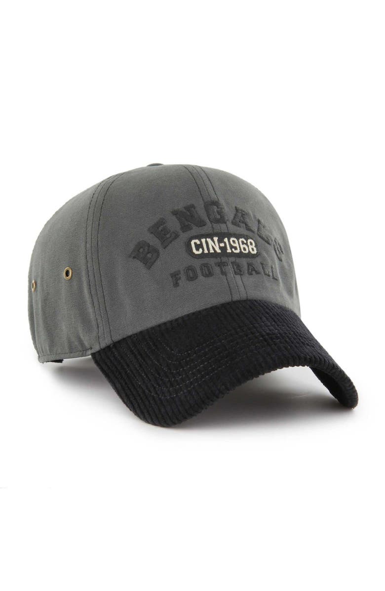 '47 Men's '47 Charcoal Cincinnati Bengals Ridgeway Clean Up Adjustable Hat, Alternate, color, Charcoal
