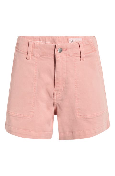 Analeigh High Waist Workwear Twill Shorts