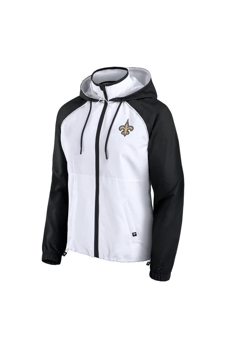 FANATICS Women's Fanatics White New Orleans Saints Full-Zip Anorak Hoodie Jacket, Alternate, color, White