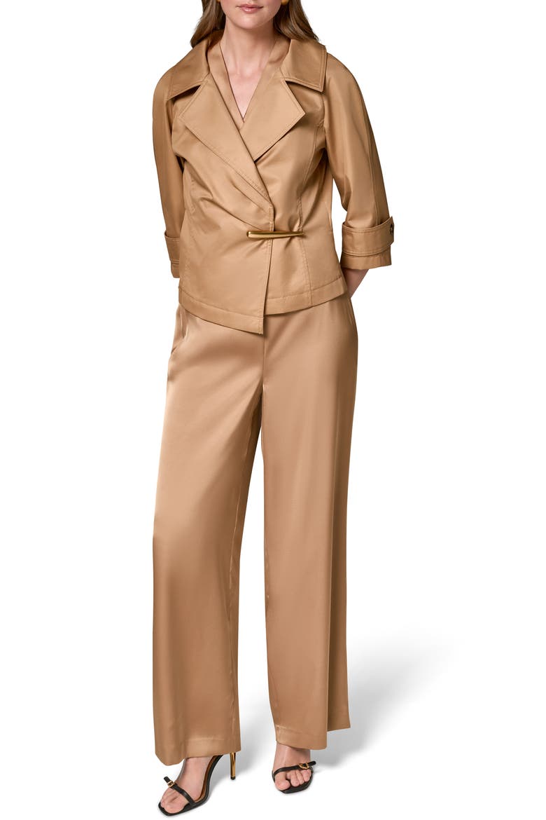 Bar Hardware Cotton Blend Jacket, Alternate, color, FAWN
