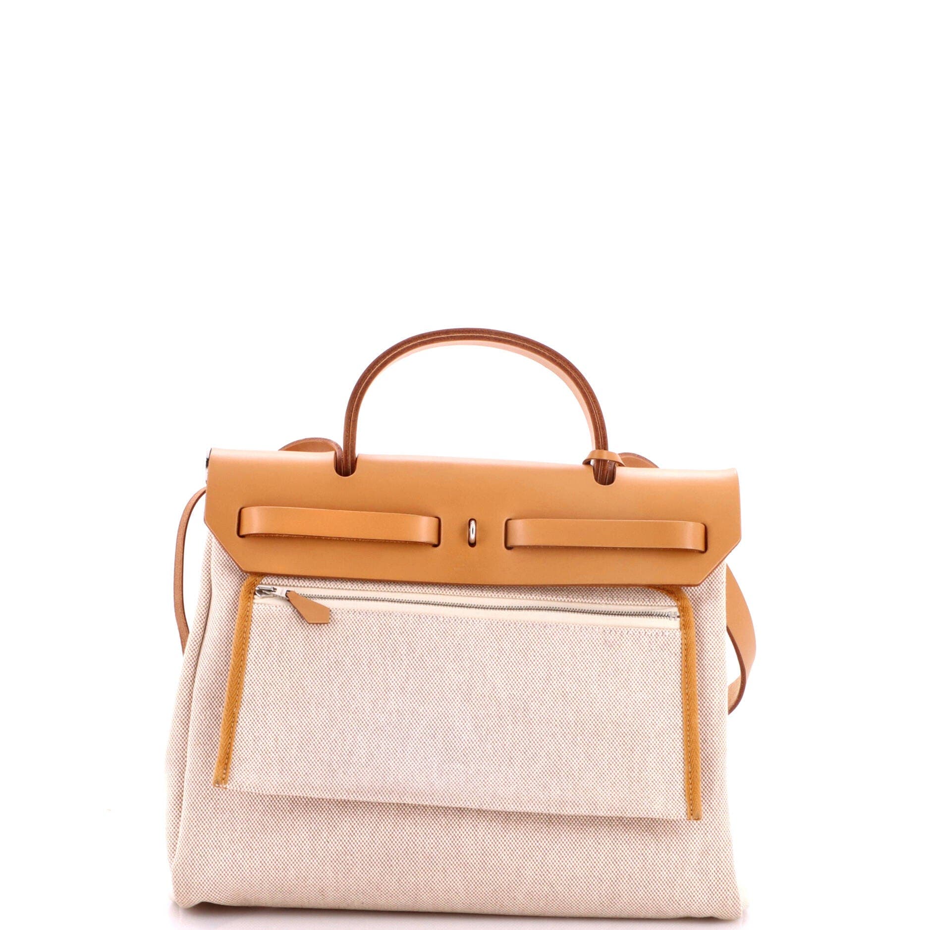 Herbag Zip Relief Brides de Gala Toile and Leather 31, Alternate, color, Brown