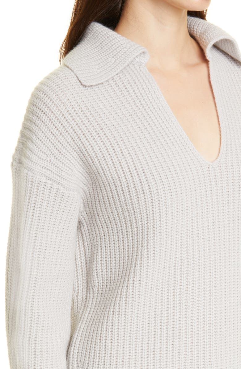 Vince Collared Wool & Cashmere Sweater, Alternate, color, 