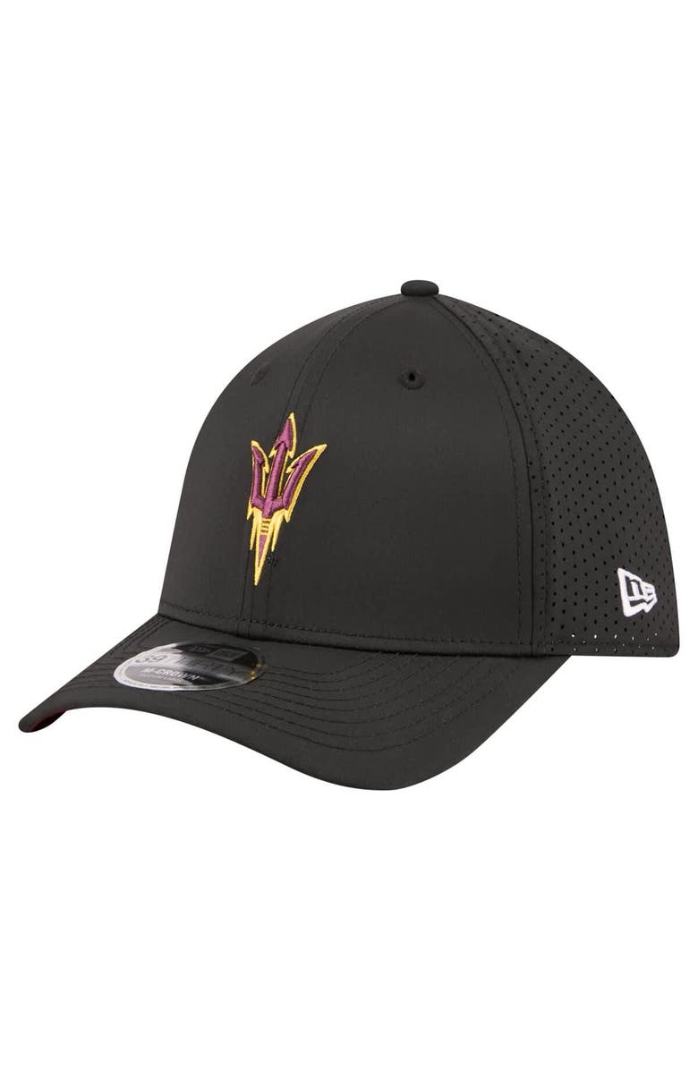 New Era Men's New Era  Black Arizona State Sun Devils 39THIRTY M-Crown Flex Fit Hat, Alternate, color, Black