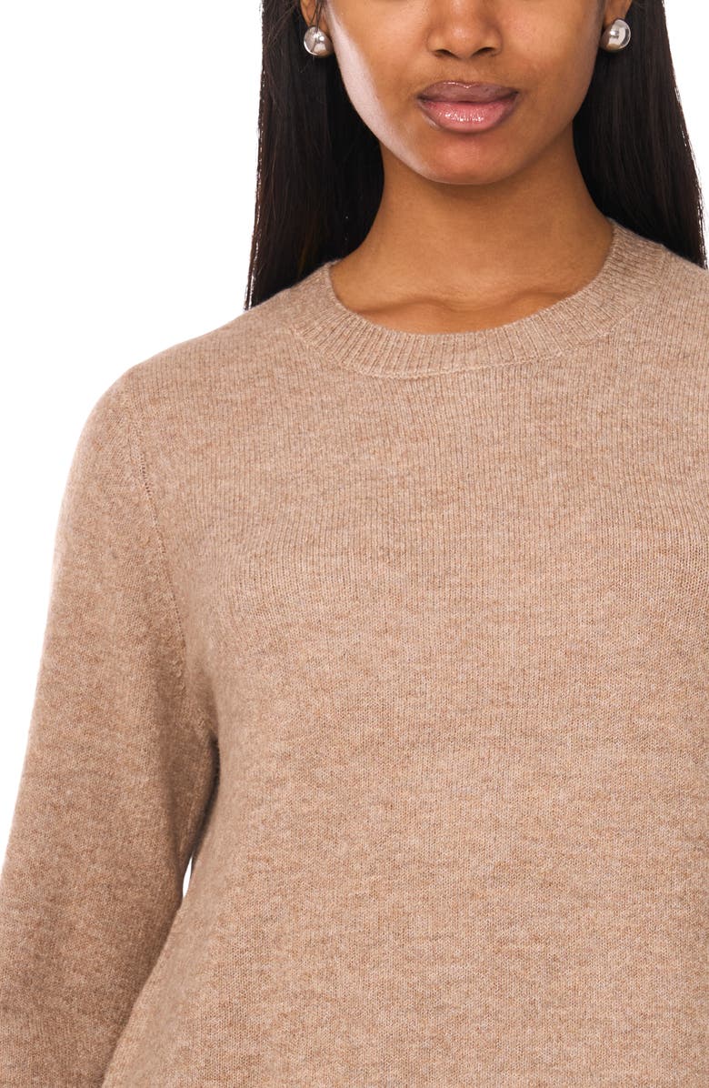 Halogen<sup>®</sup> Crewneck Long Sleeve Dress, Alternate, color, Taupe