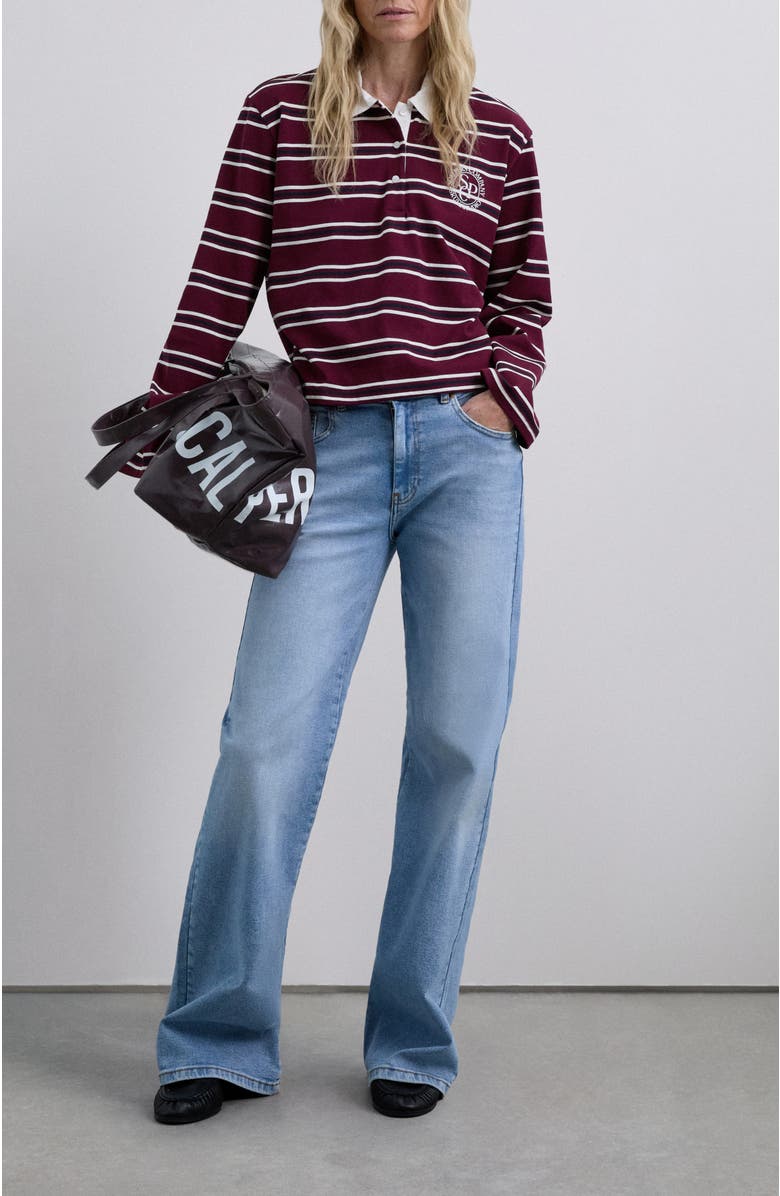 Scalpers Corporatepolo Tee, Alternate, color, Burgundystripes