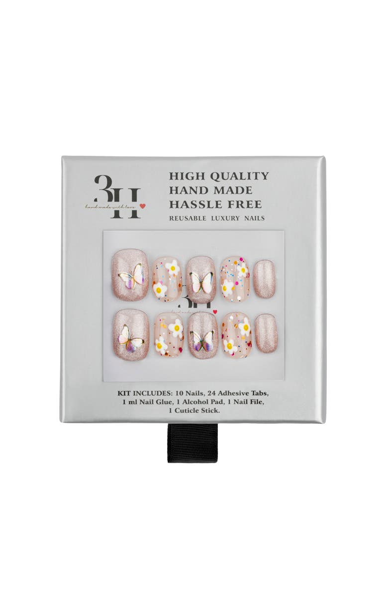 3H Nails Daisy Dreams Luxury Handmade Press on Nails, Alternate, color, Dusty Pink