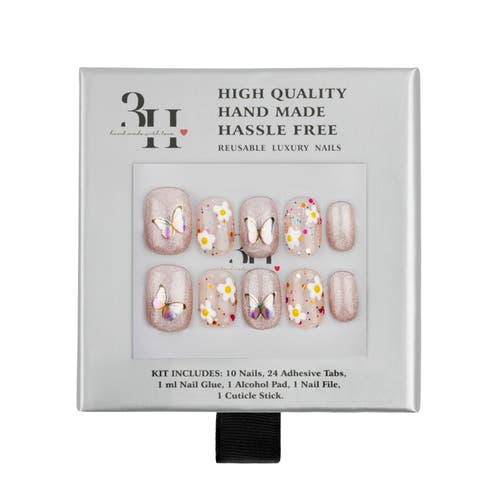 3h Nails Daisy Dreams Luxury Hand Made Press On Nails In Pink