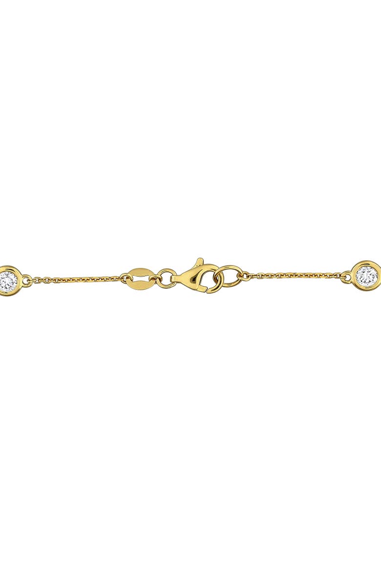 Lab-Grown Diamond Station Bracelet 14k, Alternate, color, Yellow Gold