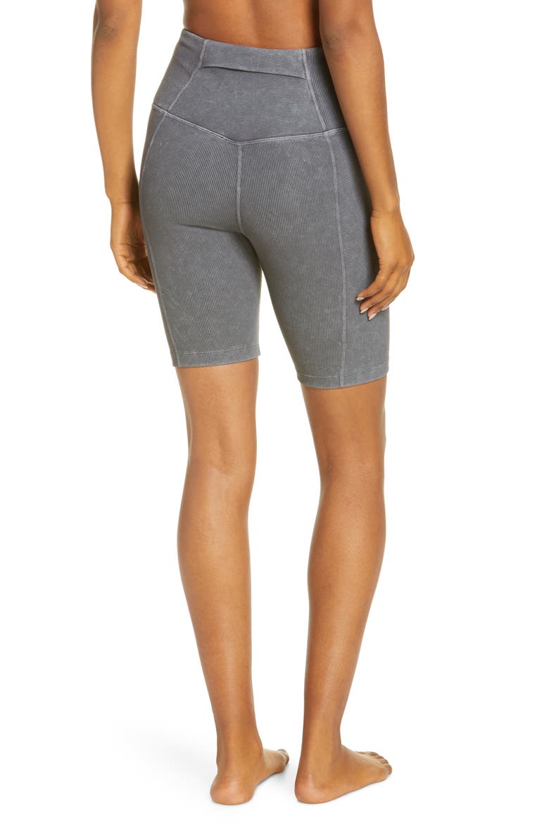 Snow Wash Rib Bike Shorts, Alternate, color, GREY FORGED