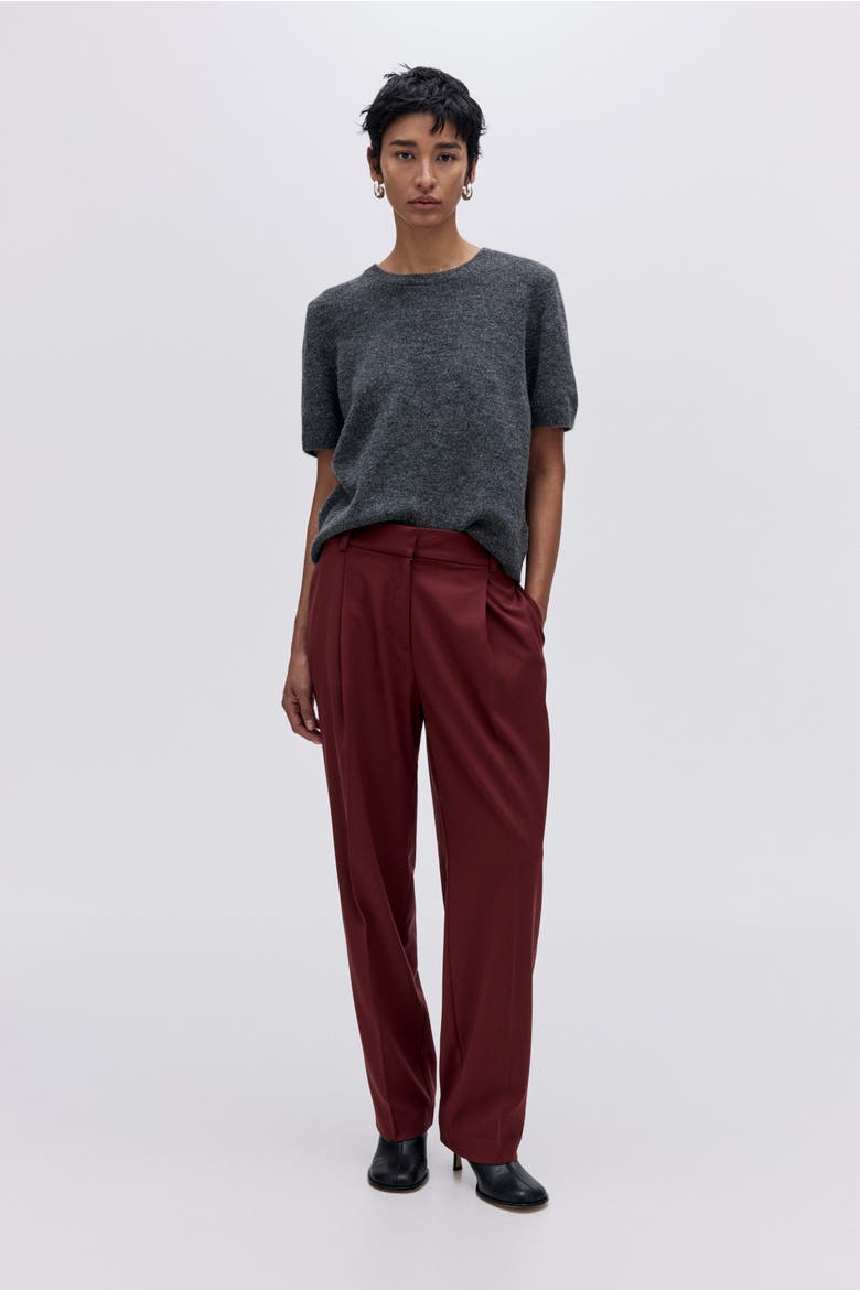 Tailored Trousers, Alternate, color, Red