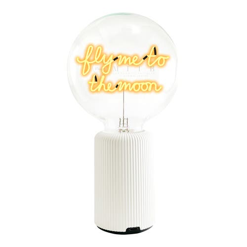 Mitb Fly Me To The Moon Portable Table Lamp In White